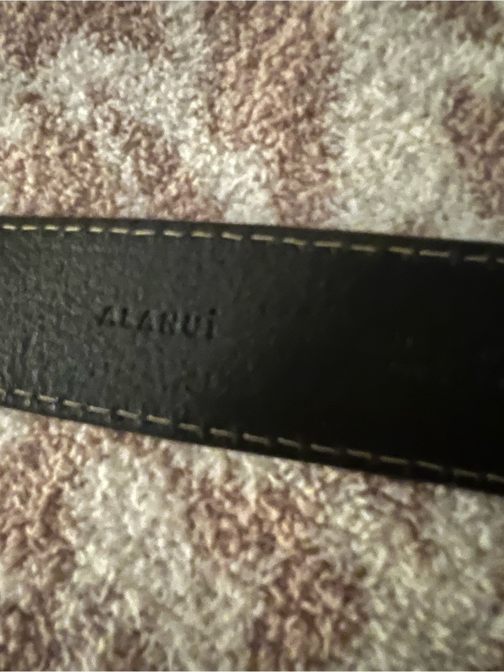 Alanui Black Leather Belt with Turquoise Stone Silver Buckle - Picture 3 of 5